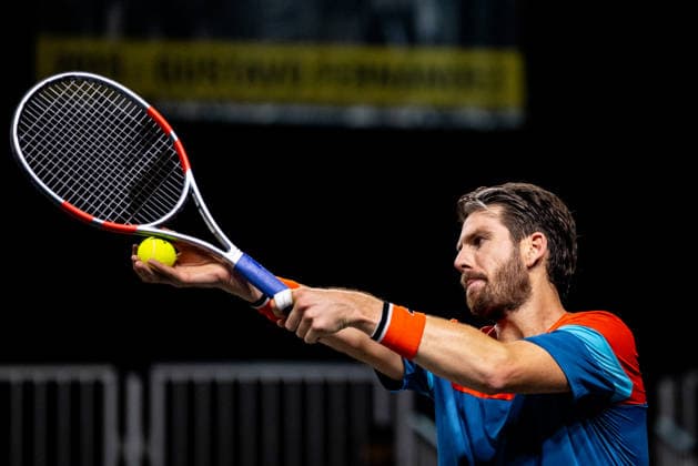 ROTTERDAM, NETHERLANDS - FEBRUARY 11: Cameron Norrie of Great Britain serves in his Men s Singles Second Round match against Christopher O Connell of Australia during Day Three of the ABN AMRO Open at the Rotterdam Ahoy on February 11, 2026 in Rotterdam, Netherlands. (Photo by Rene Nijhuis) SPO  Copyright: xRenexNijhuis