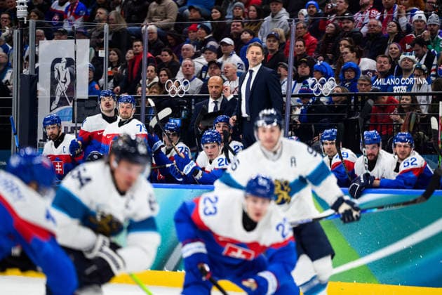 260211 Head coach Vladimir Orszagh of Slovakia in the men s Ice hockey, Eishockey game between Slovakia and Finland during day 5 of the 2026 Winter Olympics on February 11, 2026 in Milan. Photo: Carl Sandin BILDBYRAN kod CS CS0869 ishockey ice hockey Olympic Games, Olympische Spiele, Olympia, OS olympics winter olympics os ol olympiska spel vinter-os olympiske leker milano cortina 2026 milan cortina 2026 milano cortina 2026 olympic games milano cortina 2026 winter olympic games milano cortina-os milano cortina-ol vinter-ol 5 bbeng slovakia slovakien finland *** 260211 Head coach Vladimir Orszagh of Slovakia in the men s ice hockey game between Slovakia and Finland during day 5 of the 2026 Winter Olympics on February 11, 2026 in Milan Photo Carl Sandin BILDBYRAN kod CS CS0869 ishockey ice hockey olympic games olympics winter olympics os ol olympiska spel vinter os olympiske leker milano cortina 2026 milan cortina 2026 milano cortina 2026 olympic games milano cortina 2026 winter olympic games milano cortina os milano cortina ol vinter ol 5 bbeng slovakia slovakien finland  Copyright: CARLxSANDIN BB260211CS095