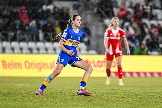 Soccer I Women I Season 2025 2026 I Bundesliga I 16 Matchday I FC Carl Zeiss Jena FC Bayern Munich I 11 02 2026 Helen Börner 29, FC Carl Zeiss Jena without ball Crop, close-up, portrait, portrait, single photo, single image, body Jena Ernst Abbe Sportfeld, ad hoc Arena Thuringia Germany Copyright: xLobeca InesxHähnelx