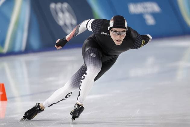 MILAN , 11-02-2026 , Milano Speed skating, Eisschnelllauf Stadium , Olympic Winter games, Winterspiele,Spiele, Summer games 2026 - Speed Skating 1000m men , Picture shows Moritz Klein Olympic Winter Games 2026 - Speed Skating 1000m men  x201495990x Copyright: