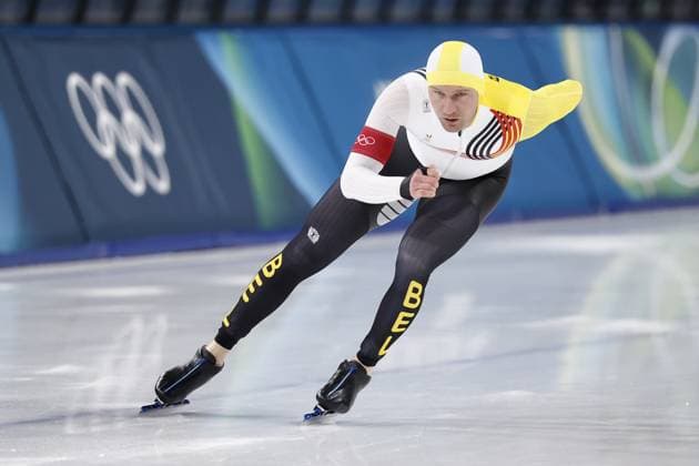 MILAN , 11-02-2026 , Milano Speed skating, Eisschnelllauf Stadium , Olympic Winter games, Winterspiele,Spiele, Summer games 2026 - Speed Skating 1000m men , Picture shows Mathias Voste Olympic Winter Games 2026 - Speed Skating 1000m men  x201496045x Copyright: