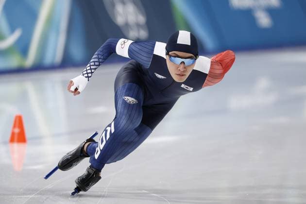 MILAN , 11-02-2026 , Milano Speed skating, Eisschnelllauf Stadium , Olympic Winter games, Winterspiele,Spiele, Summer games 2026 - Speed Skating 1000m men , Picture shows Kyung-Min Koo Olympic Winter Games 2026 - Speed Skating 1000m men  x201496265x Copyright: