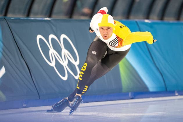 2026-02-11 - Milano Cortina 2026 Winter Olympics 1000m Men MILAN, ITALY - FEBRUARY 11: Mathias Voste of Belgium during the 1000m Men on day 3 of the Milano Cortina 2026 Winter Olympics at the Milano Speed skating, Eisschnelllauf Arena on February 11, 2026 in Milan, Italy Milan Milano Speed Skating Arena Italy Content not available for redistribution in The Netherlands directly or indirectly through any third parties. Copyright: xAndrexWeeningx