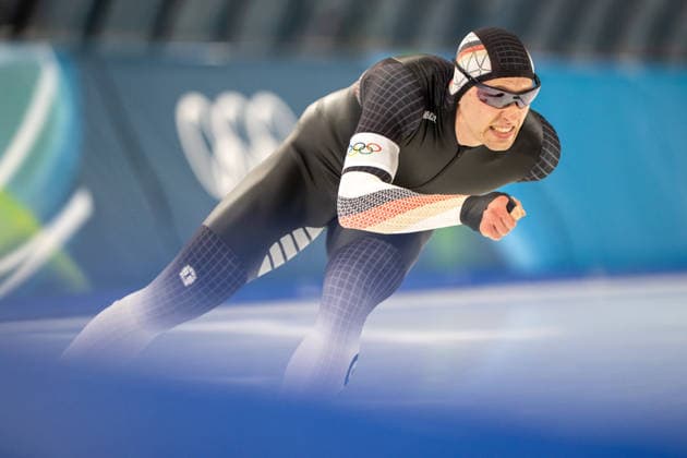 2026-02-11 - Milano Cortina 2026 Winter Olympics 1000m Men MILAN, ITALY - FEBRUARY 11: Hendrik Dombek of Germany during the 1000m Men on day 3 of the Milano Cortina 2026 Winter Olympics at the Milano Speed skating, Eisschnelllauf Arena on February 11, 2026 in Milan, Italy Milan Milano Speed Skating Arena Italy Content not available for redistribution in The Netherlands directly or indirectly through any third parties. Copyright: xAndrexWeeningx