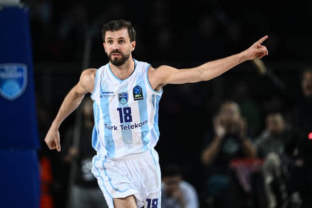 Turk Telekom v Niners Chemnitz - BKT EuroCup ANKARA, TURKIYE - FEBRUARY 11: Dogus Ozdemiroglu (18) of Turk Telekom in action during BKT EuroCup Basketball match between Turk Telekom and Niners Chemnitz in Ankara, Turkiye on February 11, 2026. Akin Celiktas Anadolu Ankara Turkey. Editorial use only. Please get in touch for any other usage.  Copyright: x2026xAnadoluxAkinxCeliktasx