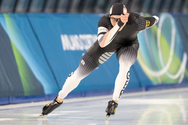 2026-02-11 - Milano Cortina 2026 Winter Olympics 1000m Men MILAN, ITALY - FEBRUARY 11: Moritz Klein of Germany during the 1000m Men on day 3 of the Milano Cortina 2026 Winter Olympics at the Milano Speed skating, Eisschnelllauf Arena on February 11, 2026 in Milan, Italy Milan Milano Speed Skating Arena Italy Content not available for redistribution in The Netherlands directly or indirectly through any third parties. Copyright: xAndrexWeeningx