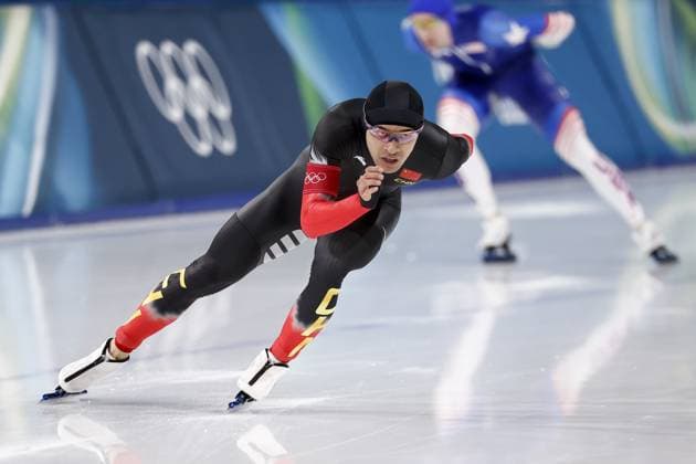 MILAN , 11-02-2026 , Milano Speed skating, Eisschnelllauf Stadium , Olympic Winter games, Winterspiele,Spiele, Summer games 2026 - Speed Skating 1000m men , Picture shows Zhongyan Ning Olympic Winter Games 2026 - Speed Skating 1000m men  x201496706x Copyright: