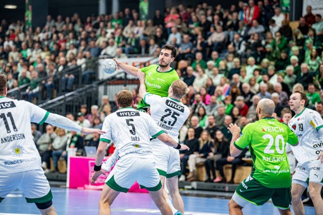Handball Bundesliga HSG Wetzlar Füchse Berlin, 11 02 26 Filip Vistorop HSG Wetzlar, 4 , Matthes Langhoff Füchse Berlin, 25 , Max Darj Füchse Berlin, 5 , Cyrill Akakpo HSG Wetzlar, 20 , Philipp Ahouansou HSG Wetzlar, 19 Handball Bundesliga HSG Wetzlar Füchse Berlin Wetzlar, 11 02 26 Copyright: xBEAUTIFULxSPORTS Roeczeyx