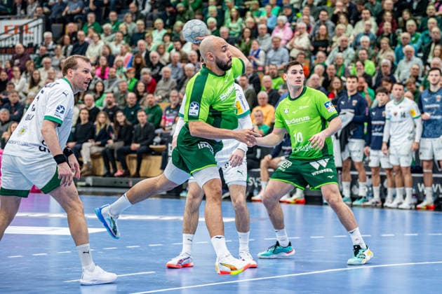 Handball Bundesliga HSG Wetzlar Füchse Berlin, 11 02 26 Cyrill Akakpo HSG Wetzlar, 20 , Josip Simic HSG Wetzlar, 10 , Mathias Gidsel Füchse Berlin, 19 Handball Bundesliga HSG Wetzlar Füchse Berlin Wetzlar, 11 02 26 Copyright: xBEAUTIFULxSPORTS Roeczeyx