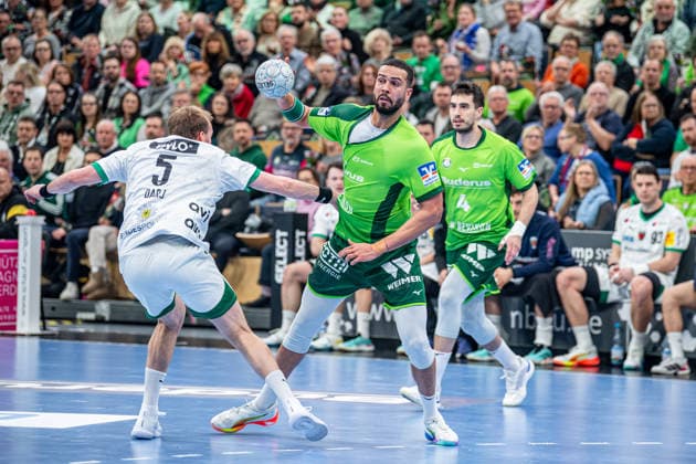 Handball Bundesliga HSG Wetzlar Füchse Berlin, 11 02 26 Philipp Ahouansou HSG Wetzlar, 19 , Filip Vistorop HSG Wetzlar, 4 , Max Darj Füchse Berlin, 5 Handball Bundesliga HSG Wetzlar Füchse Berlin Wetzlar, 11 02 26 Copyright: xBEAUTIFULxSPORTS Roeczeyx