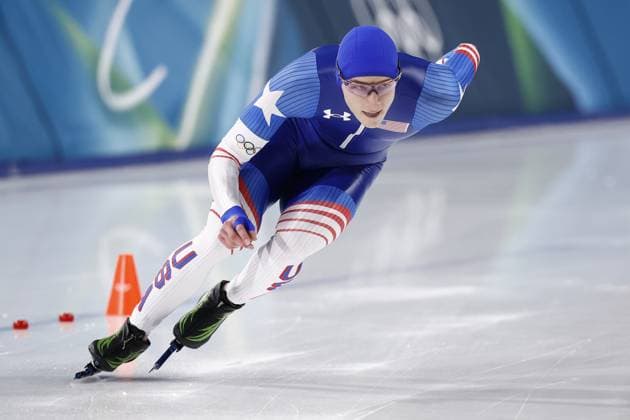 MILAN , 11-02-2026 , Milano Speed skating, Eisschnelllauf Stadium , Olympic Winter games, Winterspiele,Spiele, Summer games 2026 - Speed Skating 1000m men , Picture shows Jordan Stolz Olympic Winter Games 2026 - Speed Skating 1000m men  x201496718x Copyright: