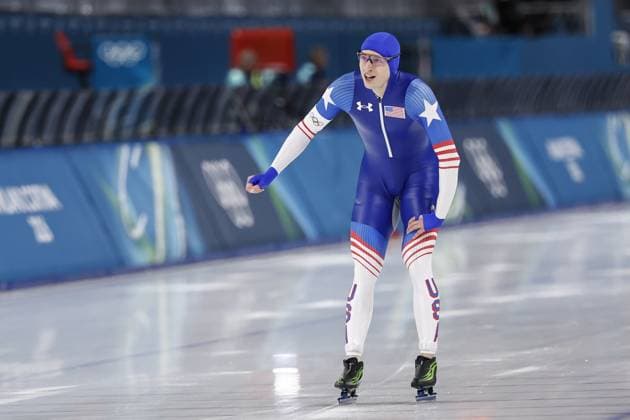 MILAN , 11-02-2026 , Milano Speed skating, Eisschnelllauf Stadium , Olympic Winter games, Winterspiele,Spiele, Summer games 2026 - Speed Skating 1000m men , Picture shows Jordan Stolz Olympic Winter Games 2026 - Speed Skating 1000m men  x201496729x Copyright:
