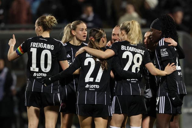 FBL UEFA Women™s Europa Cup 2025 26 Eintracht Frankfurt Nordsjaelland Eintracht Frankfurt seen celebrating after scoring goal during the Women™s Europa Cup match between Eintracht Frankfurt and Nordsaelland at Stadion am Brentanobad in Frankfurt am Main, Germany, February 11, 2026 Copyright: JoaquimxFerreira