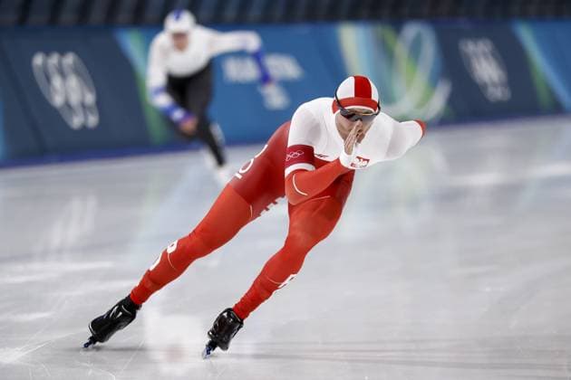 MILAN , 11-02-2026 , Milano Speed skating, Eisschnelllauf Stadium , Olympic Winter games, Winterspiele,Spiele, Summer games 2026 - Speed Skating 1000m men , Picture shows Damian Zurek Olympic Winter Games 2026 - Speed Skating 1000m men  x201496775x Copyright: