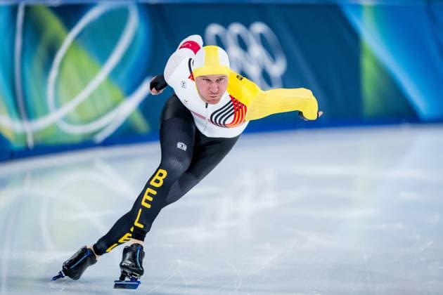 Belgian speed skater Mathias Voste pictured in action during the Men 1000m final in the Short Track Speed skating, Eisschnelllauf competition at the Milano Cortina 2026 Olympic Winter games, Winterspiele,Spiele, Summer games on Wednesday 11 February 2026 in Milan, Italy. The XXV Winter Olympics take place from 6 to 22 February 2026 in Italy. JASPERxJACOBS  x162695302x
