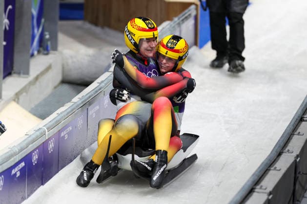 OLYMPICS - Winter Olympic Games, Olympische Spiele, Olympia, OS Milano Cortina 2026 CORTINA D AMPEZZO,ITALY,11.FEB.26 - OLYMPICS, LUGE - Winter Olympic Games Milano Cortina 2026, women, doubles. Image shows Dajana Eitberger and Magdalena Matschina (GER).  GEPAxpictures xMaticxKlansek