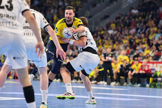 Dani Baijens Rhein Neckar Loewen, 77 in duel GER, Rhein Neckar Loewen vs THW Kiel, Handball, Daikin Handball Bundesliga, Matchday 20, Season 2025 2026, 11 02 2026 GER, Rhein Neckar Loewen vs THW Kiel, Handball, Daikin Handball Bundesliga, Matchday 20, Season 2025 2026, 11 02 2026 Mannheim Copyright: xEibner-Pressefoto RenexWeissx EP_RWS