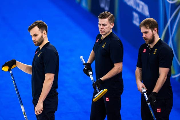 260211 Oskar Eriksson, Christoffer Sundgren and Rasmus Wrana of Sweden compete in a men s round robin curling match between Sweden and Italy during day 5 of the 2026 Winter Olympics on February 11, 2026 in Cortina. Photo: Jon Olav Nesvold BILDBYRAN COP 217 JE0117 curling Olympic Games, Olympische Spiele, Olympia, OS olympics winter olympics os ol olympiska spel vinter-os olympiske leker milano cortina 2026 milan cortina 2026 milano cortina 2026 olympic games milano cortina 2026 winter olympic games milano cortina-os milano cortina-ol vinter-ol 5 bbeng *** 260211 Oskar Eriksson, Christoffer Sundgren and Rasmus Wrana of Sweden compete in a men s round robin curling match between Sweden and Italy during day 5 of the 2026 Winter Olympics on February 11, 2026 in Cortina Photo Jon Olav Nesvold BILDBYRAN COP 217 JE0117 curling olympic games olympics winter olympics os ol olympiska spel vinter os olympiske leker milano cortina 2026 milan cortina 2026 milano cortina 2026 olympic games milano cortina 2026 winter olympic games milano cortina os milano cortina ol vinter ol 5 bbeng  Copyright: JONxOLAVxNESVOLD BB260211JE066