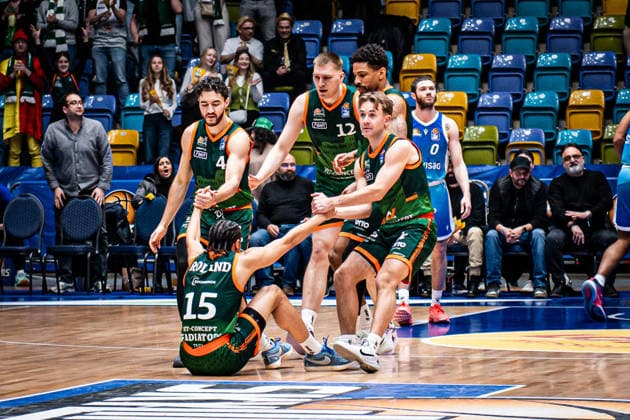 11 02 2026, xhfmx, Basketball easyCredit BBL Bundesliga, Frankfurt Skyliners VET CONCEPT Gladiators Trier Jordan Roland VET Concept Gladiators Trier is brought up DFL DFB REGULATIONS PROHIBIT ANY USE OF PHOTOGRAPHS as IMAGE SEQUENCES and or QUASI VIDEO Frankfurt am Main