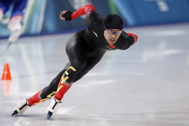 MILAN , 11-02-2026 , Milano Speed skating, Eisschnelllauf Stadium , Olympic Winter games, Winterspiele,Spiele, Summer games 2026 - Speed Skating 1000m men , Picture shows Zhongyan Ning Olympic Winter Games 2026 - Speed Skating 1000m men  x201497552x Copyright: