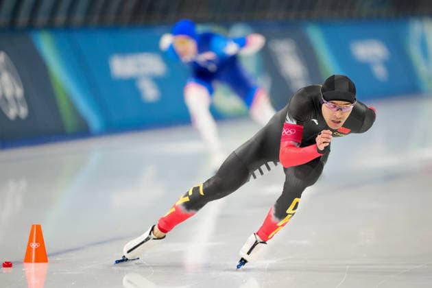 2026-02-11 - Milano Cortina 2026 Winter Olympics 1000m Men MILAN, ITALY - FEBRUARY 11: Zhongyan Ning of China during the 1000m Men on day 3 of the Milano Cortina 2026 Winter Olympics at the Milano Speed skating, Eisschnelllauf Arena on February 11, 2026 in Milan, Italy Milan Milano Speed Skating Arena Italy Content not available for redistribution in The Netherlands directly or indirectly through any third parties. Copyright: xAndrexWeeningx