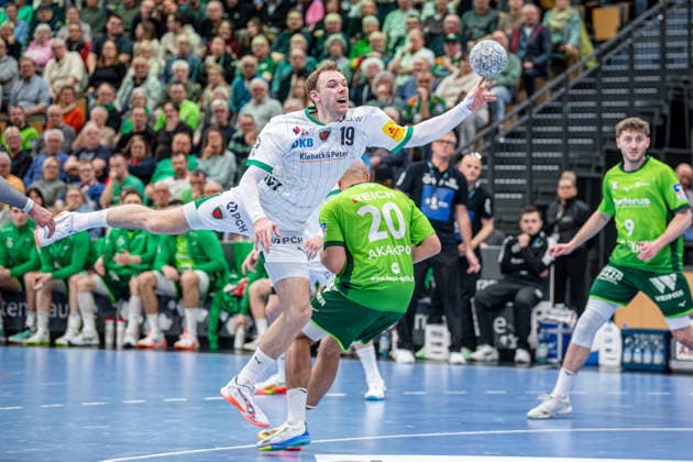 Handball Bundesliga HSG Wetzlar Füchse Berlin, 11 02 26 Mathias Gidsel Füchse Berlin, 19 , Cyrill Akakpo HSG Wetzlar, 20 Handball Bundesliga HSG Wetzlar Füchse Berlin Wetzlar, 11 02 26 Copyright: xBEAUTIFULxSPORTS Roeczeyx
