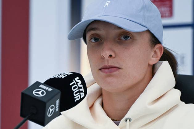 Qatar TotalEnergies Open 2026 - Day Four DOHA, QATAR FEBRUARY 11: Iga Swiatek of Poland attends a press conference, PK, Pressekonferenz after defeating Daria Kasatkina of Australia in the Round of 16 on Day Four of the Qatar TotalEnergies Open, part of the Hologic WTA, Tennis Damen Tour, at the Khalifa International Tennis and Squash Complex on February 11, 2026 in Doha, Qatar. Doha Qatar  Copyright: xArturxWidakx originalFilename:widak-qatartot260211_npUrQ.jpg