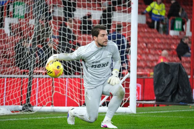 Stefan Ortega of Nottingham Forest during the pre-match warm-up during the Premier league football match between Nottingham Forest and Wolverhampton Wanderers at the City Ground in Nottingham. Copyright: xPaulxBonser SportsxPressxPhotox Sportspressphoto_SPR91331
