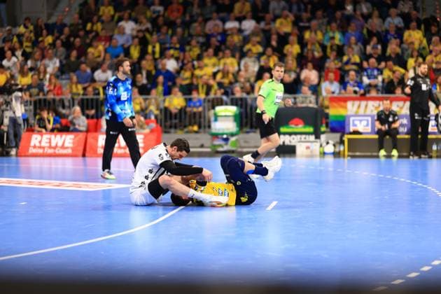 Scene with players from Team THW Kiel and Team Rhein Neckar Löwen Rhein Neckar Löwen vs THW Kiel Copyright: xspeedshotx