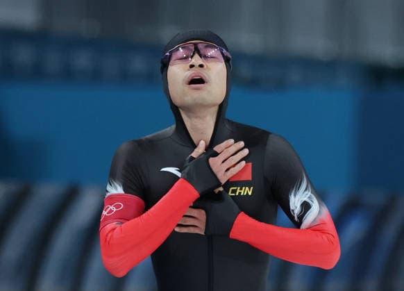 (260211) -- MILAN, Feb. 11, 2026 -- Ning Zhongyan of China reacts after the Speed skating, Eisschnelllauf men s 1000m competition at the Milan-Cortina 2026 Olympic Winter games, Winterspiele,Spiele, Summer games in Milan, Italy, Feb. 11, 2026. ) (MICO2026)ITALY-MILAN-OLYMPIC WINTER GAMES-SPEED SKATING-MEN S 1000M LixJing 