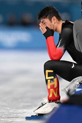 (260211) -- MILAN, Feb. 11, 2026 -- Ning Zhongyan of China reacts after the Speed skating, Eisschnelllauf men s 1000m competition at the Milan-Cortina 2026 Olympic Winter games, Winterspiele,Spiele, Summer games in Milan, Italy, Feb. 11, 2026. ) (MICO2026)ITALY-MILAN-OLYMPIC WINTER GAMES-SPEED SKATING-MEN S 1000M WuxWei 