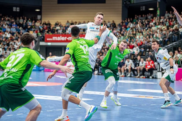 Handball Bundesliga HSG Wetzlar Füchse Berlin, 11 02 26 Lasse Andersson Füchse Berlin, 11 , Philipp Ahouansou HSG Wetzlar, 19 , Nikola Grahovac HSG Wetzlar, 2 , Phil Spandau HSG Wetzlar, 27 Handball Bundesliga HSG Wetzlar Füchse Berlin Wetzlar, 11 02 26 Copyright: xBEAUTIFULxSPORTS Roeczeyx
