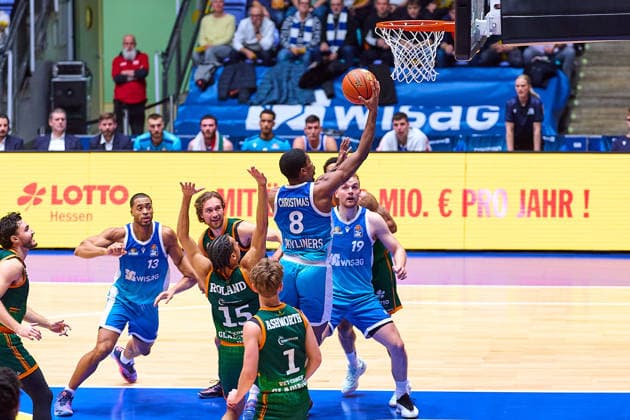 Basket William Christmas Frankfurt Skyliners, 08 GER, Skyliners Frankfurt vs Gladiators Trier, Basketball, 19 Matchday, EasyCredit Bundesliga, Season 2025 2026, 11 02 2026 GER, Skyliners Frankfurt vs Gladiators Trier, Basketball, 19 Matchday, EasyCredit Bundesliga, Season 2025 2026, 11 02 2026 Frankfurt Main Copyright: xEibner-Pressefoto GeraldxOelze-dexStoppanyx EP_ODS