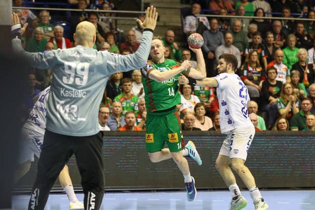 11 02 2026, xtgx, Handball, Daikin HBL, SC Magdeburg TBV Lemgo v l Omar Ingi Magnusson Magdeburg, 14 throws goal, Torschuetze, scores goal, Treffer, scores the goal Magdeburg