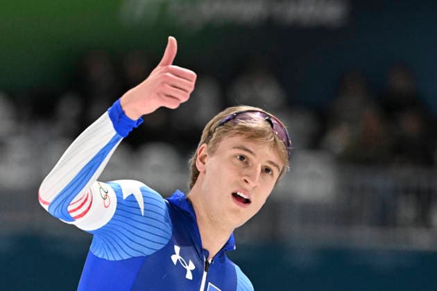Jordan Stolz (USA), First Place, Gold Medal, Speed skating, Eisschnelllauf Men s 1000m final at the Milano Ice hockey, Eishockey Park during the Milano Cortina 2026 Olympic Winter games, Winterspiele,Spiele, Summer games 11 February 2026, Milan, Italy. Noxthirdxpartyxsales  aflo_319388795