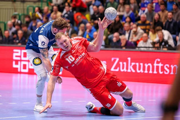 11 02 2026, Handball, 1 HBL, Bergischer HC MT Melsungen, Matchday 20, Uni Halle Wuppertal xm14 in duel against Gerdas Babarskas BHC 14 North Rhine-Westphalia Germany