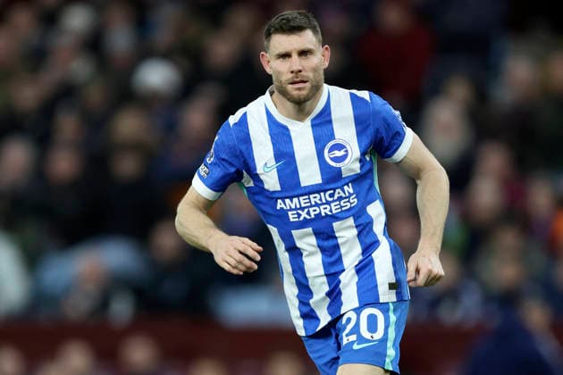 Aston Villa v Brighton & Hove Albion - Premier League James Milner of Brighton and Hove Albion running during the Premier League match between Aston Villa and Brighton & Hove Albion at Villa Park on February 11, 2026 in Birmingham, England. WARNING! This Photograph May Only Be Used For Newspaper And Or Magazine Editorial Purposes. May Not Be Used For Publications Involving 1 player, 1 Club Or 1 Competition Without Written Authorisation From Football DataCo Ltd. For Any Queries, Please Contact Football DataCo Ltd on +44 (0) 207 864 9121 Birmingham Villa Park England United Kingdom Copyright: xAllstarxPicturexLibraryxLtdx