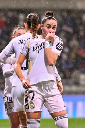 FOOTBALL : Paris FC vs Real Madrid - Champions League Dames - 11 02 2026 Athenea ( 7 - Real Madrid ) celebrates after scoring during the UEFA Women s Champions League match between Paris FC and Real Madrid CF at Stade Charlety on February 11, 2026 in Paris, France. ( Photo by Federico Pestelini PsnewZ ) - ParisFrance  Copyright: xFedericoxPestelinix