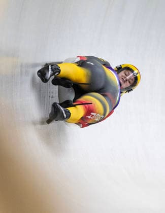 February 11, 2026, Cortina D ampezzo, Lombardy, Italy: Dajana Eitberger, front, and Magdalena Matschina of Germany win silver in the Womens Doubles Luge at the Cortina Sliding Centre for the Milano Cortina 2026 Winter Olympics. Cortina Sliding Centre Ã Luge  - ZUMAsc5_ 20260211_oly_sc5_006 Copyright: xErichxSchlegelx