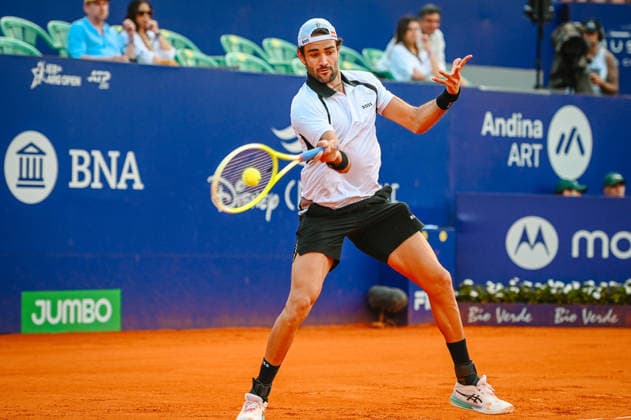 ATP_ARGENTINA_OPEN_2026 BUENOS AIRES, AR - 11.02.2026: ATP_ARGENTINA_OPEN_2026 - Buenos Aires, Argentina. February 11, 2026 . Matteo Berrettini (ITA) in action during the Round of 16 match at the Argentina Open 2026. (Photo: Lucas Mangi Fotoarena) x2882307x  LucasxMangi