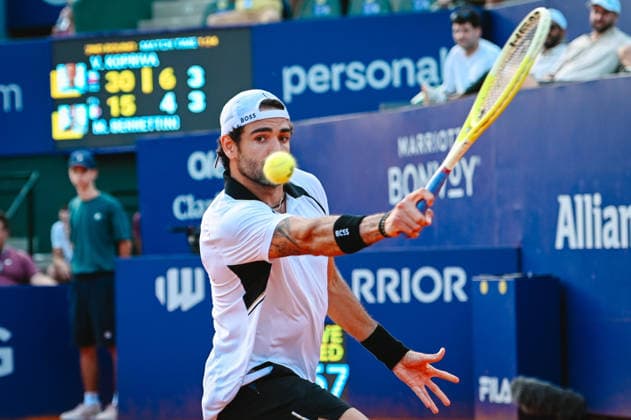 ATP_ARGENTINA_OPEN_2026 BUENOS AIRES, AR - 11.02.2026: ATP_ARGENTINA_OPEN_2026 - Buenos Aires, Argentina. February 11, 2026 . Matteo Berrettini (ITA) in action during the Round of 16 match at the Argentina Open 2026. (Photo: Lucas Mangi Fotoarena) x2882310x  LucasxMangi