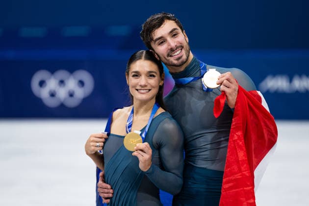 Milano Cortina 2026, figure skating, ice dancing, Olympic champions Fournier Beaudry and Guillaume Cizeron from France
