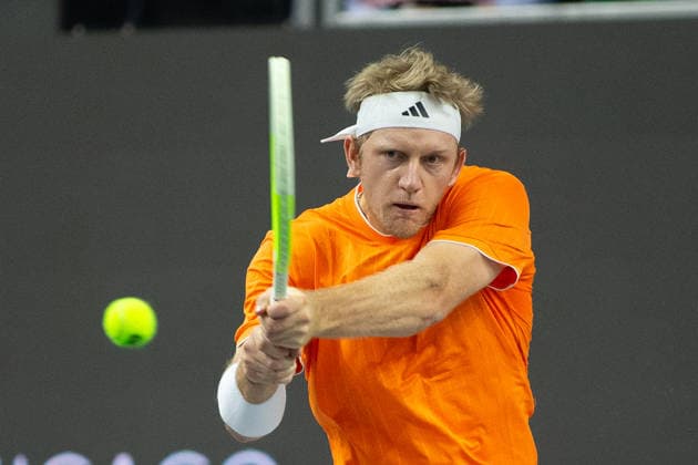 February 11, 2026, Frisco, Texas, USA: ALEJANDRO DAVIDOVICH FOKINA (ESP) hits the ball during a menÃ¢â‚¬â ¢s singles match at 2026 Nexo Dallas Open at The Ford Center at The Star in Frisco, Texas.Alejandro Davidovich Fokina defeated Alex Michelson 6:4, 6:4. Frisco USA - ZUMAh193 20260211_zsp_h193_075 Copyright: xDanielxMcGregor-Huyerx