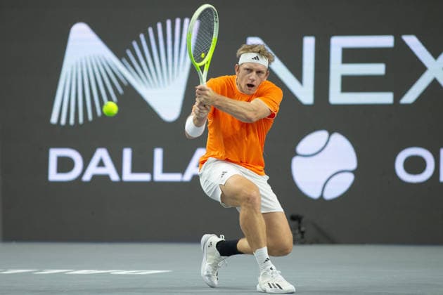 February 11, 2026, Frisco, Texas, USA: ALEJANDRO DAVIDOVICH FOKINA (ESP) hits the ball during a menÃ¢â‚¬â ¢s singles match at 2026 Nexo Dallas Open at The Ford Center at The Star in Frisco, Texas.Alejandro Davidovich Fokina defeated Alex Michelson 6:4, 6:4. Frisco USA - ZUMAh193 20260211_zsp_h193_080 Copyright: xDanielxMcGregor-Huyerx