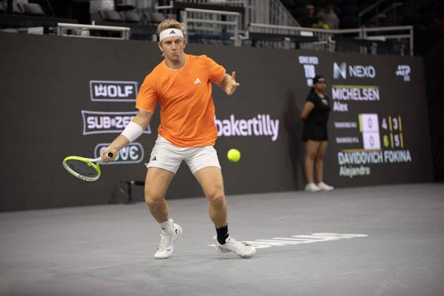 February 11, 2026, Frisco, Texas, USA: ALEJANDRO DAVIDOVICH FOKINA (ESP) hits the ball during a menÃ¢â‚¬â ¢s singles match at 2026 Nexo Dallas Open at The Ford Center at The Star in Frisco, Texas.Alejandro Davidovich Fokina defeated Alex Michelson 6:4, 6:4. Frisco USA - ZUMAh193 20260211_zsp_h193_083 Copyright: xDanielxMcGregor-Huyerx
