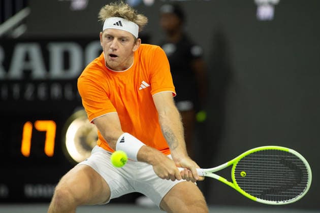 February 11, 2026, Frisco, Texas, USA: ALEJANDRO DAVIDOVICH FOKINA (ESP) hits the ball during a menÃ¢â‚¬â ¢s singles match at 2026 Nexo Dallas Open at The Ford Center at The Star in Frisco, Texas.Alejandro Davidovich Fokina defeated Alex Michelson 6:4, 6:4. Frisco USA - ZUMAh193 20260211_zsp_h193_102 Copyright: xDanielxMcGregor-Huyerx