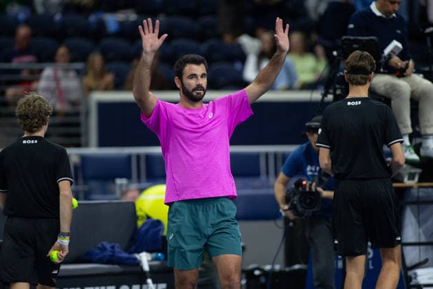 February 11, 2026, Frisco, Texas, USA: FABIEN REBOUL (FRA) celebrates after winning a menÃ¢â‚¬â ¢s doubles match at 2026 Nexo Dallas Open at The Ford Center at The Star in Frisco, Texas. Sadio Doumbia and Fabien Reboul defeated Aleksandr Kovacevic and Ben Shelton, 3:6, 6:3, 11:9. Frisco USA - ZUMAh193 20260211_zsp_h193_110 Copyright: xDanielxMcGregor-Huyerx