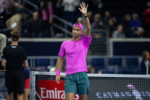February 11, 2026, Frisco, Texas, USA: SADIO DOUMBIA (FRA) celebrates after winning a menÃ¢â‚¬â ¢s doubles match at 2026 Nexo Dallas Open at The Ford Center at The Star in Frisco, Texas. Sadio Doumbia and Fabien Reboul defeated Aleksandr Kovacevic and Ben Shelton, 3:6, 6:3, 11:9. Frisco USA - ZUMAh193 20260211_zsp_h193_118 Copyright: xDanielxMcGregor-Huyerx