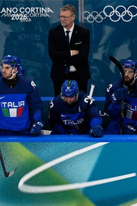 Winter Olympics - Sweden v Italy Men s Preliminary Group B Match Head Coach Jukka Pertti Juhani Jalonen of Italy during the Men s Preliminary Group B match between Sweden and Italy on day five of the Milano Cortina 2026 Winter Olympic Games, Olympische Spiele, Olympia, OS at Milano Santagiulia Ice hockey, Eishockey Arena on February 11, 2026 in Milan, Italy. Photo by JMP ABACAPRESS.COM Milan Italy  Copyright: xJMP ABACAx