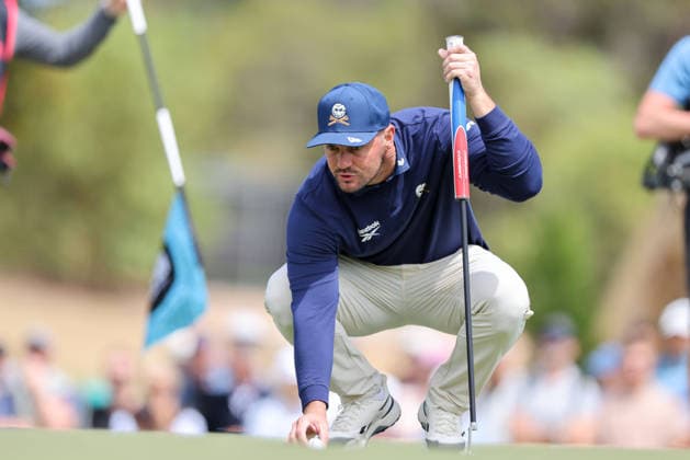 LIV GOLF ADELAIDE, Bryson Dechambeau of Crushers GC during Round 1 of the LIV Golf Adelaide at The Grange Golf Club in Adelaide, Thursday, February 12, 2026. ( NO ARCHIVING, EDITORIAL USE ONLY ADELAIDE SOUTH AUSTRALIA AUSTRALIA  Copyright: xMATTxTURNERx 20260212177340751850
